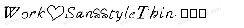 Work SansstyleThin字体转换